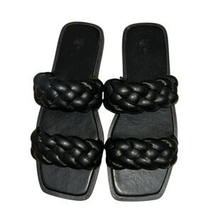 H&M Black Braided Sandals(Size 8.5)